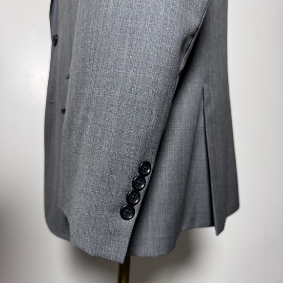 BONOBOS Mens Gray Wool Suit Jacket Blazer 42R Marzotto Italian Wool - Picture 2 of 9